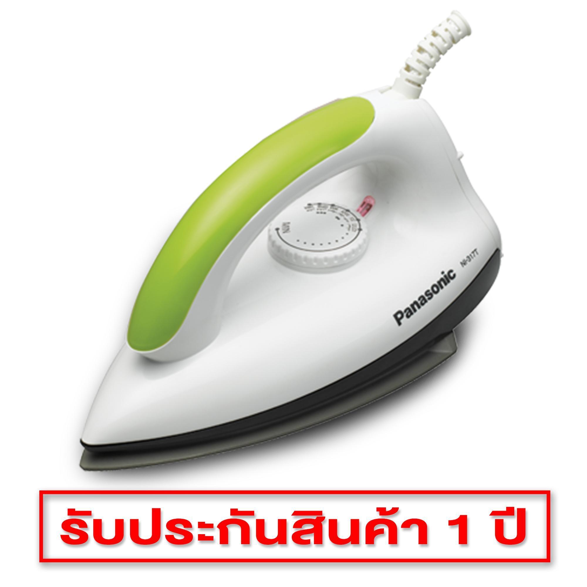 PANASONIC NI-317T-X เตารีดแห้ง ขนาด 2 ปอนด์ เคลือบสาร Greblon กำลังไฟ 1,000 วัตต์ สีเขียวมะนาว