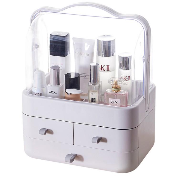 Room Story Cosmetic Box กล่องใส่เครื่องสำอาง มีหูหิ้ว (สีขาว) Room Story Cosmetic Box กล่องใส่เครื่องสำอาง มีหูหิ้ว (สีขาว)