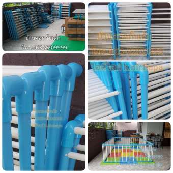 " ส่งฟรี " คอกกั้นเด็ก รั้วกั้นเด็ก PVC ขนาด 1.5 × 1.5 เมตรสูง 60 cm