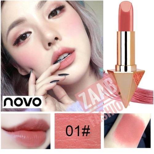 novo DIAMOND LIPSTICK ของแท้ 100%(Zaab Fashion) โนโวลิปเพชร ลิปฝาครอบแบบแม่เหล็ก สวยหรู ดูแพง เนื้อแมท เนียนละเอียด ติดทน ไม่แห้งเป็นคราบ คุ้มค่าเกินราคา novo แบรนด์ที่ไม่เคยทำให้ผิดหวัง
