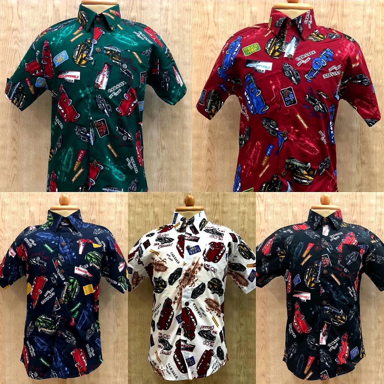 เสื้อเชิ๊ตเด็กลายวินเทจลายรถ สินค้าพร้อมส่งจ้า