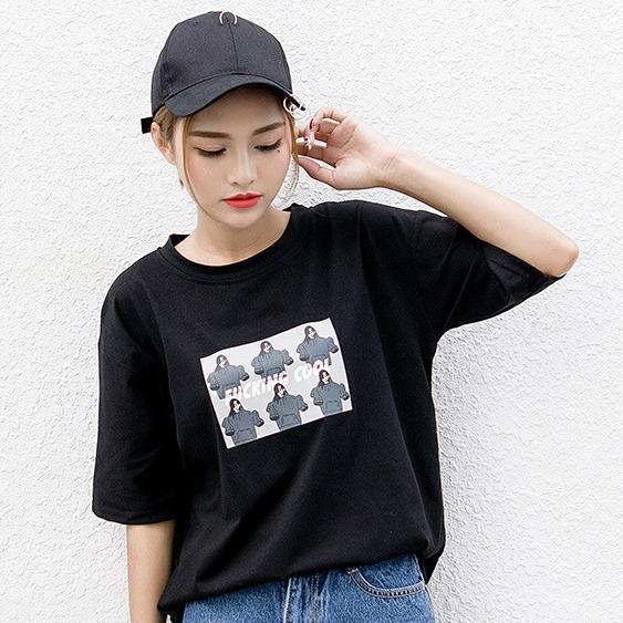 เสื้อยืดสไตล์เกาหลี แนว Street สกรีน FUCKING COOL เสื้อยืดสไตล์เกาหลี แนว Street สกรีน FUCKING COOL