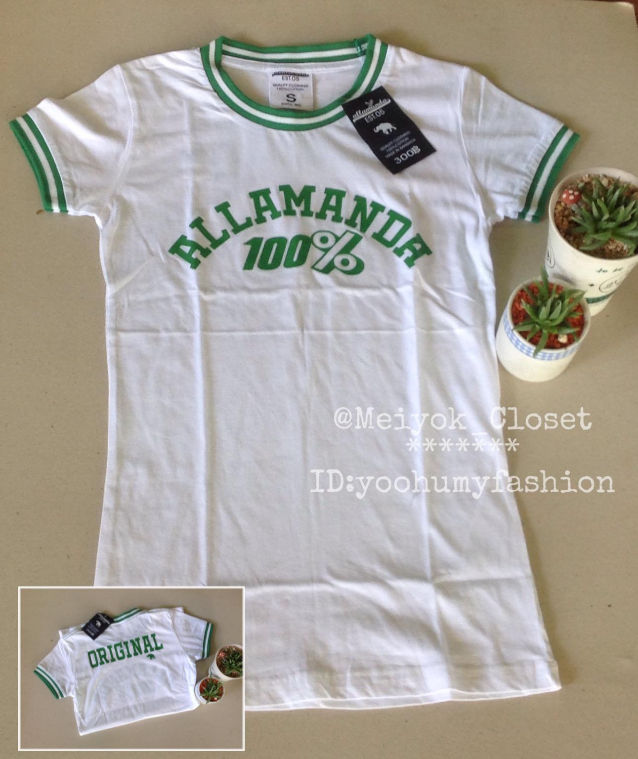 เสื้อยืดคอกลม เสื้อAllamanda เสื้อเข้ารูป ผ้ายืดเนื้อดี กุ๊นลายเส้นที่แขนและคอ แต่งสกรีนงานคุณภาพ เสื้อยืดคอกลม เสื้อAllamanda เสื้อเข้ารูป ผ้ายืดเนื้อดี กุ๊นลายเส้นที่แขนและคอ แต่งสกรีนงานคุณภาพ