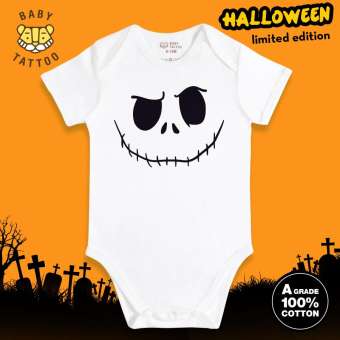 BABY TATTOO เสื้อยืดเด็ก ชุดบอดี้สูท รุ่นพิเศษสำหรับวันฮาโลวีนโดยเฉพาะ 0-3 ปี เดือน เสื้อผ้าเด็กผู้ชาย เสื้อผ้าเด็กผู้หญิง เสื้อผ้าเด็ก ชุดหูฟัง เด็กผู้ชาย-ผู้หญิง คอตตอน 100%