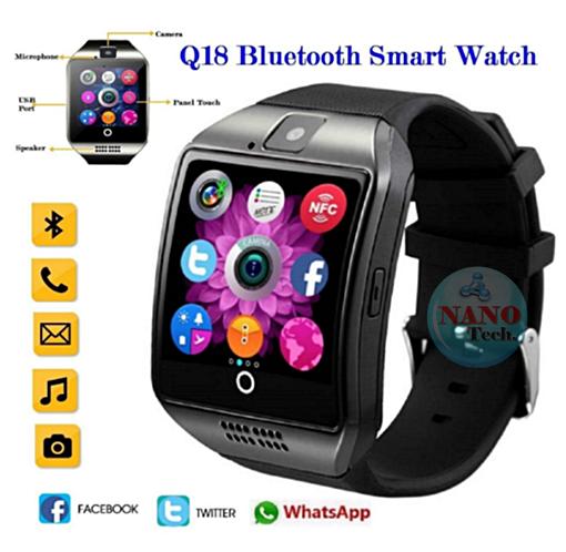 Nanotech 2017 smart watch นาฬิกาบลูทูธ มีกล้อง/ใส่ซิม/ใส่การ์ด/รับสาย-โทรออก/ถ่ายรูปได้ รุ่น Q18 – สีดำ สายรัดข้อมือเพื่อสุขภาพ อุปกรณ์ไอทีสวมใส่ สี : ดำ-349145886 Nanotech 2017 smart watch นาฬิกาบลูทูธ มีกล้อง/ใส่ซิม/ใส่การ์ด/รับสาย-โทรออก/ถ่ายรูปได้ รุ่น Q18 - สีดำ สายรัดข้อมือเพื่อสุขภาพ อุปกรณ์ไอทีสวมใส่