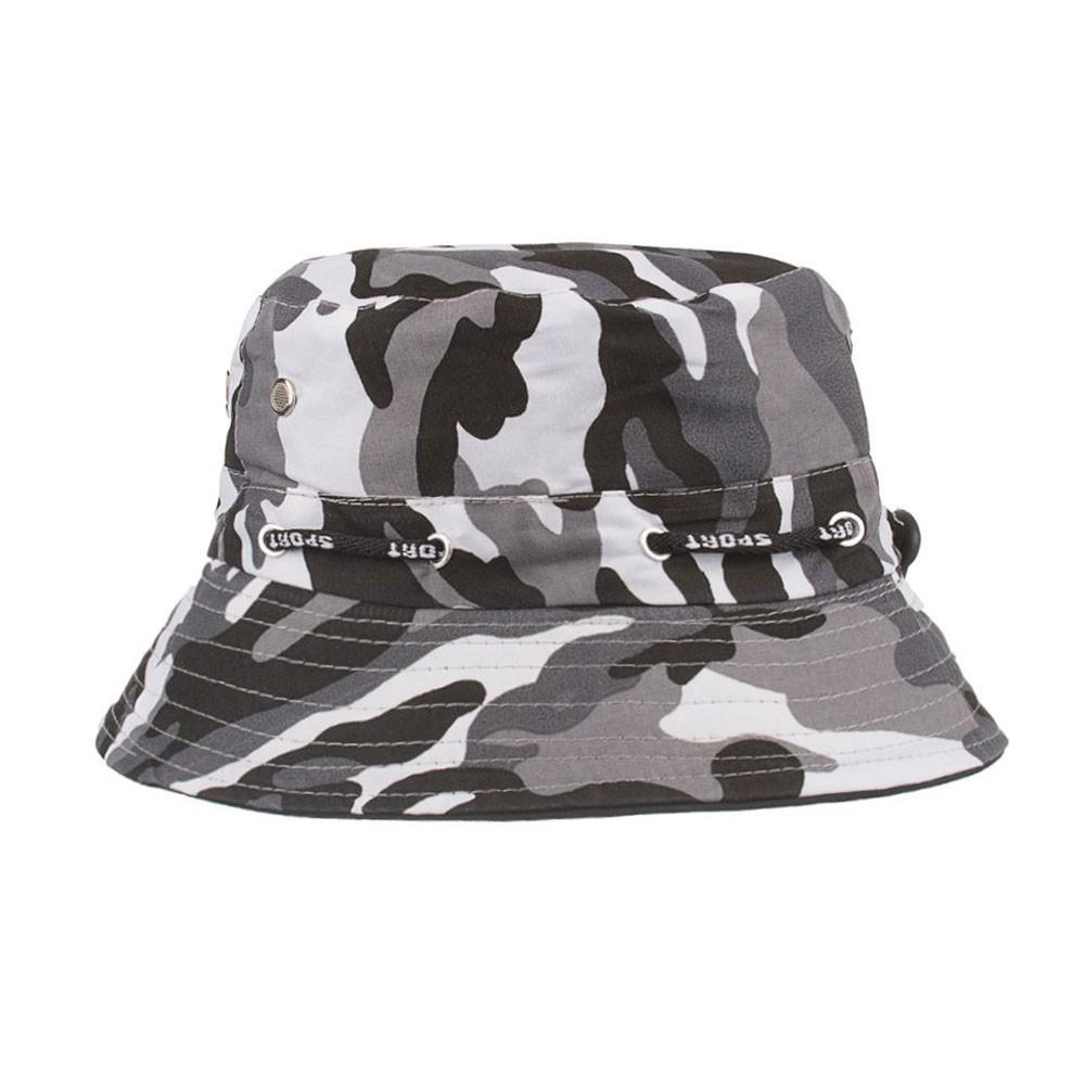 หมวกแบบปรับได้ Camouflage Boonie หมวกหมวกเนปาล Army Mens หมวกชาวประมงแฟชั่น