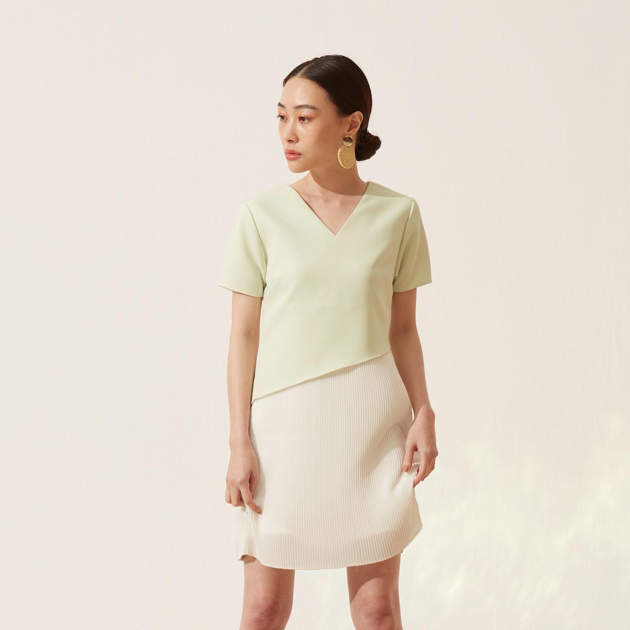 KN3040 Rita Dress New!! (สินค้าจริงสีเขียวจะเข้มกว่าในรูป)
