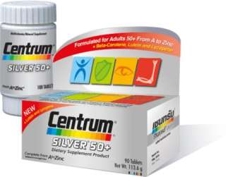 Centrum Silver 50+ From A to Zinc + Beta Carotene Lutein and Lycopene 90 Tablets