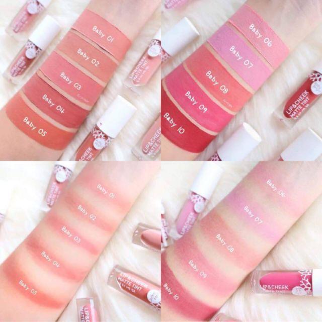 Baby Bright Lip & Cheek Matte Tint 2.4g ลิป baby bright เบบี้ไบร์ท ลิปแอนด์ชีคแมทท์ทินท์