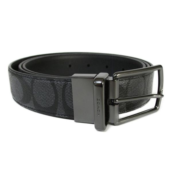 COACH เข็มขัดผู้ชาย MHRN CTSR SIGP BELT F64825 (CQ/BK) หัวเข็มขัดรมดำ COACH เข็มขัดผู้ชาย MHRN CTSR SIGP BELT F64825 (CQ/BK) หัวเข็มขัดรมดำ