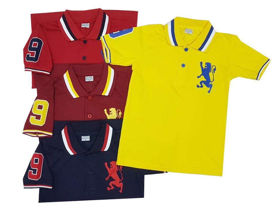 เสื้อโปโลเด็ก สีเหลือง สินค้าพร้อมจ้า