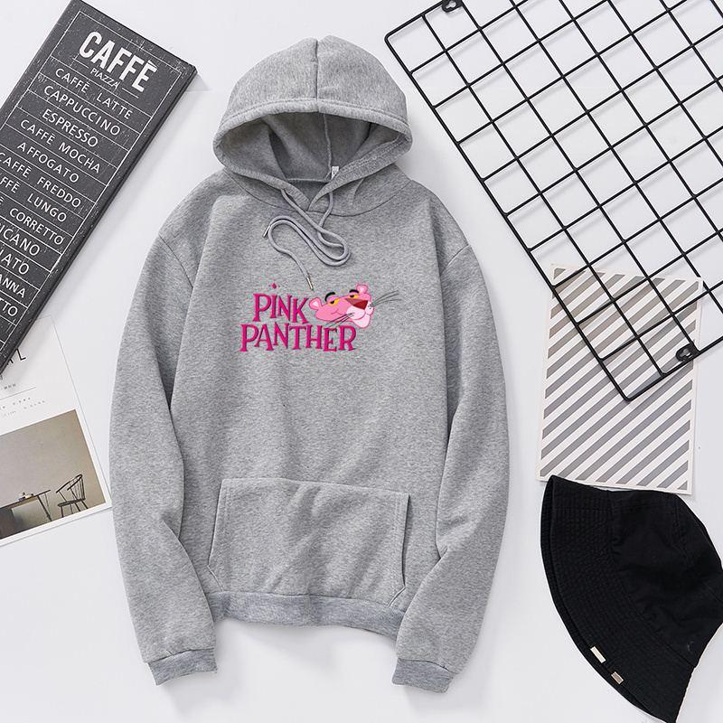 Tucky&Jiang เสื้อแฟชั่น มีฮูด แขนยาว กระเป๋าหน้า ลาย pink panther 8311 Tucky&Jiang เสื้อแฟชั่น มีฮูด แขนยาว กระเป๋าหน้า ลาย pink panther 8311