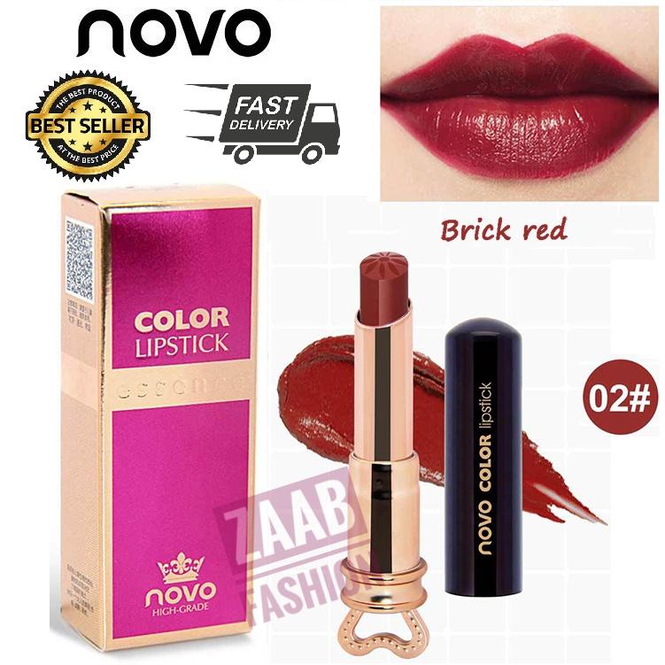 novo color lipstick essence ของแท้ 100% (Zaab Fashion) โนโวลิปสติก สไตล์เกาหลี เนื้อแมท ให้ความชุ่มชื้น กันน้ำ ติดทน ไม่หลุดลอกระหว่างวัน จูบไม่เลอะ ดินเนอร์ไม่ซีด กินน้ำแก้วไหนๆ ก็ไม่ทิ้งรอยหรือทิ้งคราบลิปสติกไว้ คุ้มค่าเกินราคาแน่นอน สีสวยเริ่ด novo color lipstick essence ของแท้ 100% (Zaab Fashion) โนโวลิปสติก สไตล์เกาหลี เนื้อแมท ให้ความชุ่มชื้น กันน้ำ ติดทน ไม่หลุดลอกระหว่างวัน จูบไม่เลอะ ดินเนอร์ไม่ซีด กินน้ำแก้วไหนๆ ก็ไม่ทิ้งรอยหรือทิ้งคราบลิปสติกไว้ คุ้มค่าเกินราคาแน่นอน สีสวยเริ่ด