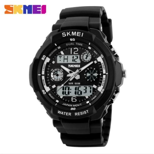 SKMEI 0931 Rubber Strap Waterproof Fashion Casual Business Sport Men Male Digital Quartz Wrist Watch สินค้าพร้อมส่ง (มีบริการเก็บเงินปลายทาง) R-022