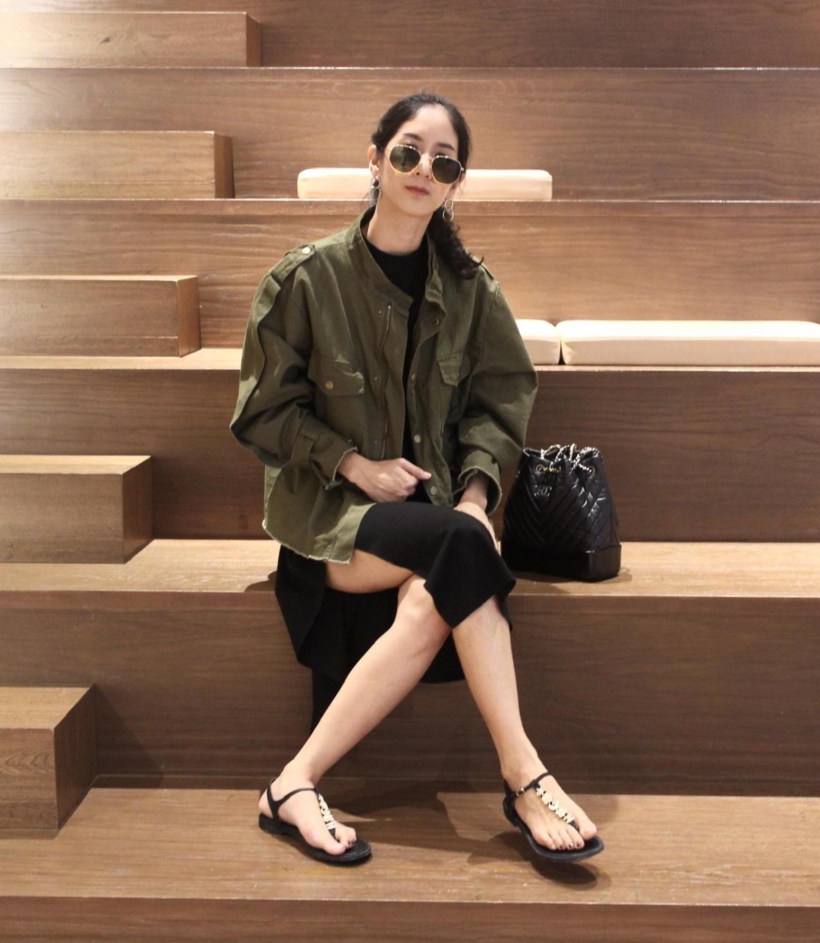 SAC.BANGKOK เสื้อแจ๊กเกต สีเขียวทหาร MILITARY JACKET