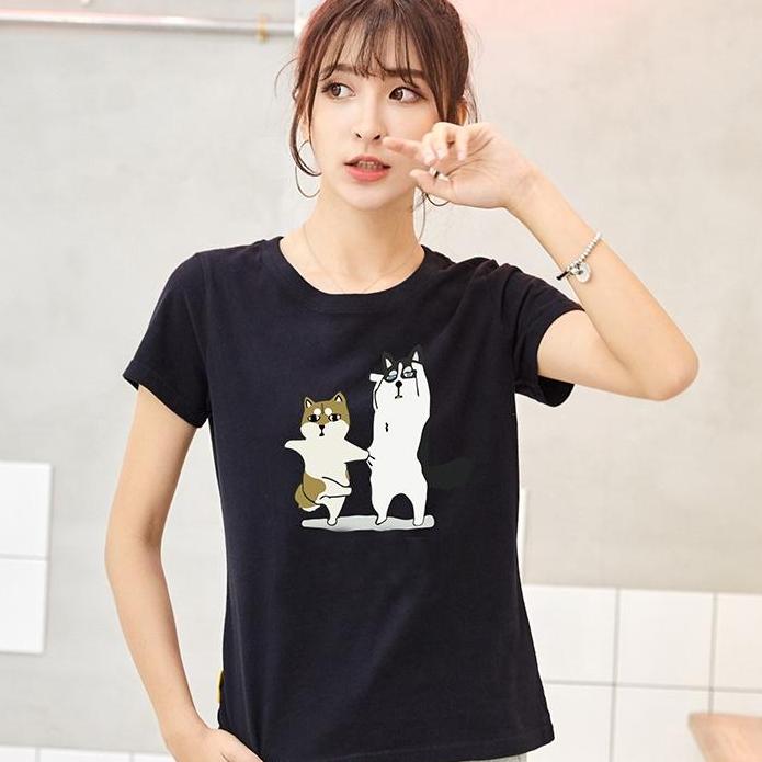 เสื้อยืดเรยอน สกรีนลาย น้องหมา