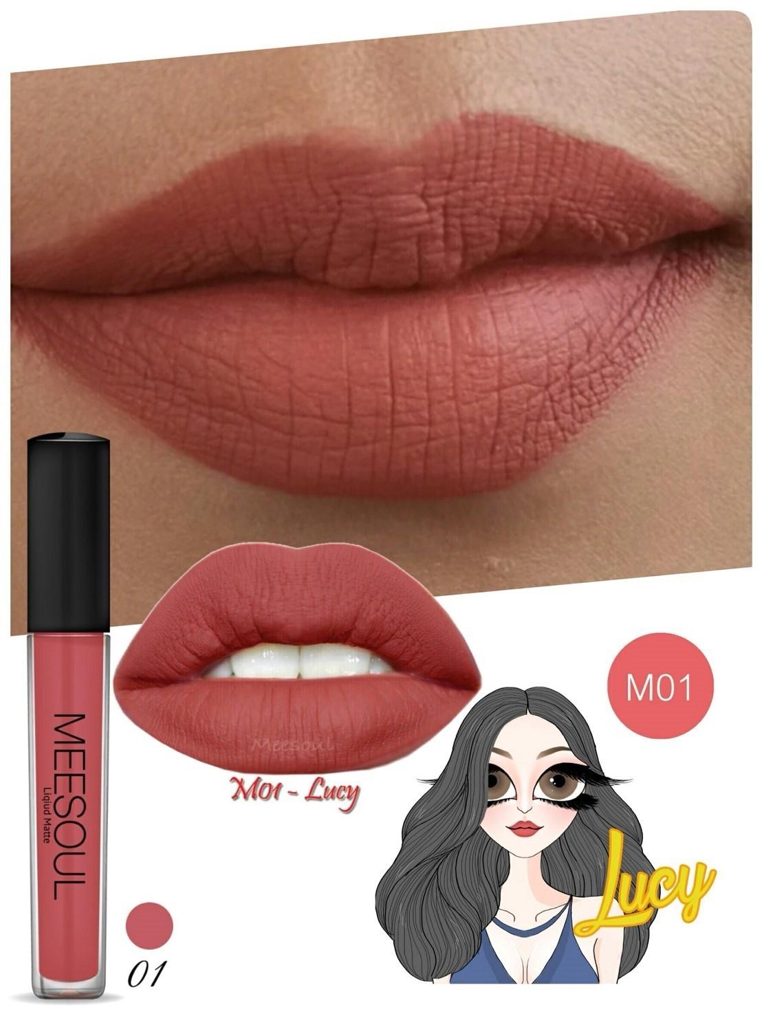ลิปสติก Meesoul สูตรน้ำ M01 Lucy
