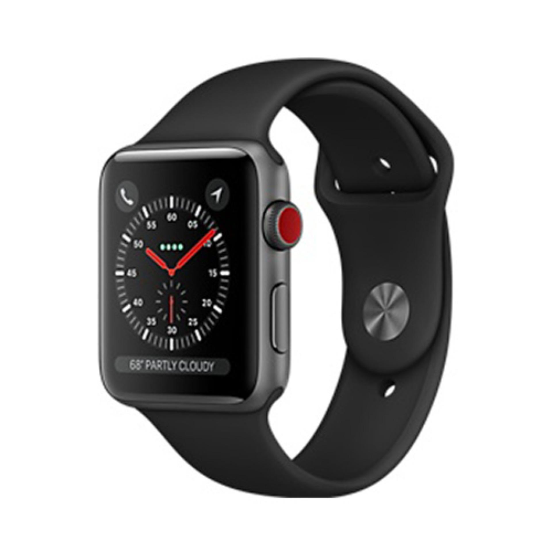 Apple Watch Series 3 GPS + Cellular, 42mm Space Grey Aluminium Case with Black Sport Band Apple Watch Series 3 GPS + Cellular, 42mm Space Grey Aluminium Case with Black Sport Band