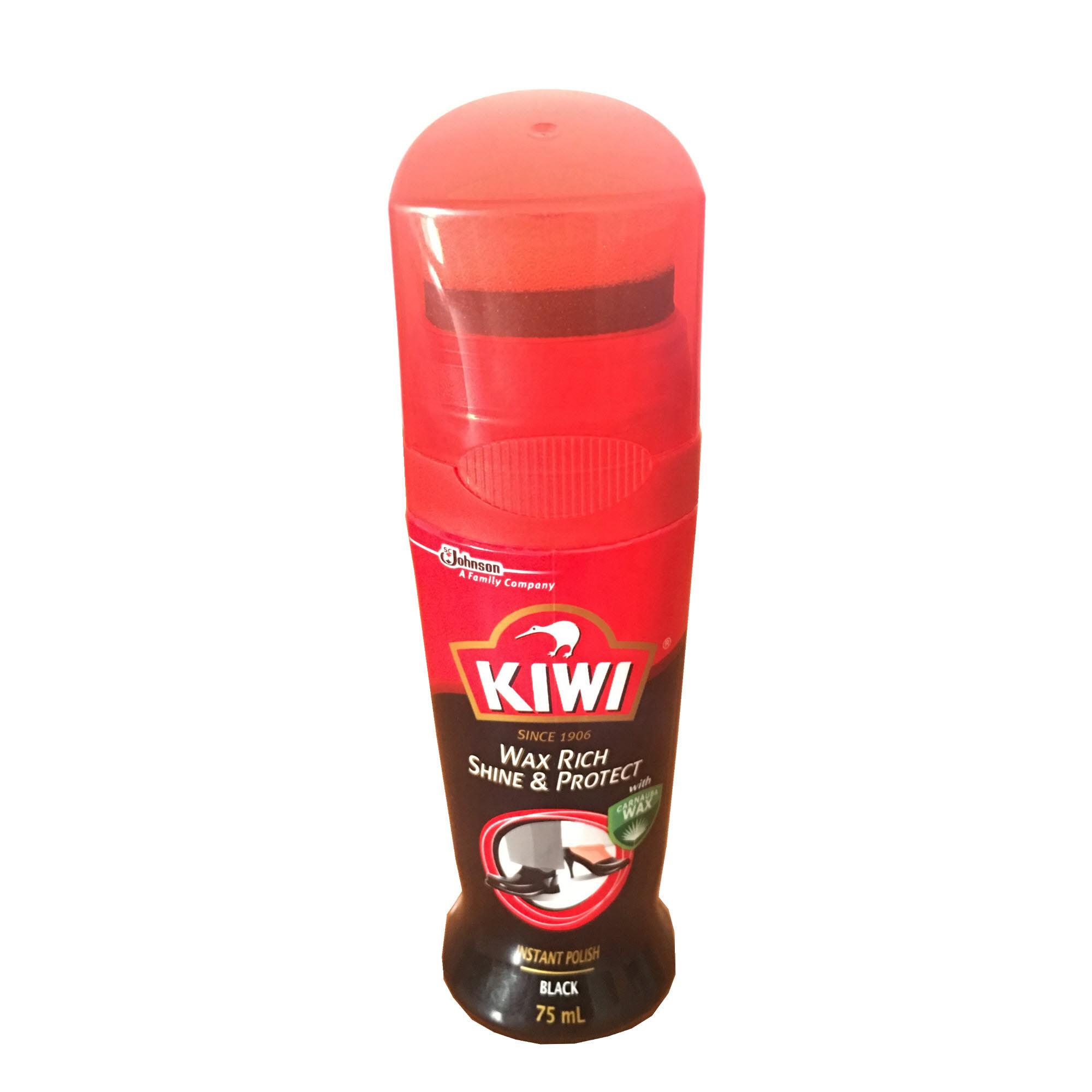 KIWI CARNAUBA WAX RICH SHINE PROTECT BLACK น้ำยาขัดเคลือบเงารองเท้าหนังชนิดน้ำสำเร็จรูป สูตรเพิ่มแว็กซ์ สีดำ KIWI CARNAUBA WAX RICH SHINE PROTECT BLACK น้ำยาขัดเคลือบเงารองเท้าหนังชนิดน้ำสำเร็จรูป สูตรเพิ่มแว็กซ์ สีดำ