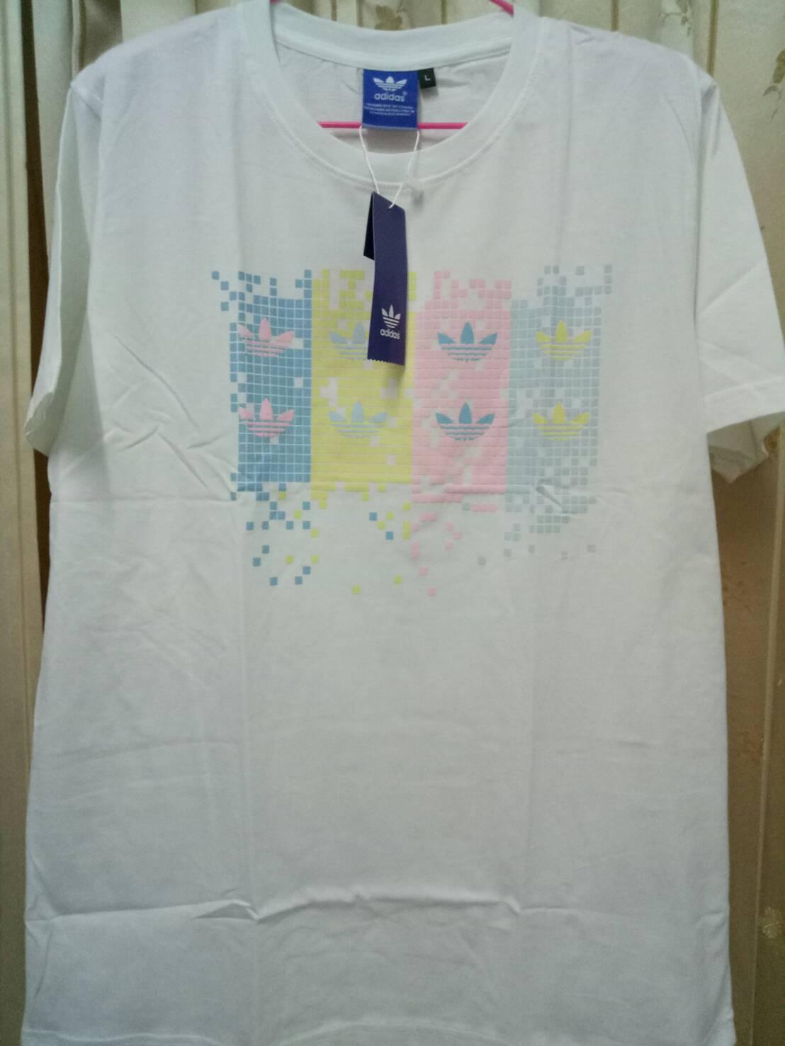 เสื้อยืดคอกลม สกรีนลาย ตาราง ไซด์ M L XL