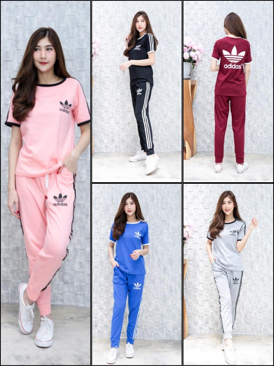 เสื้อยืดแขนสั้น+กางเกงขายาว Adidass ชุดเซ็ท NN