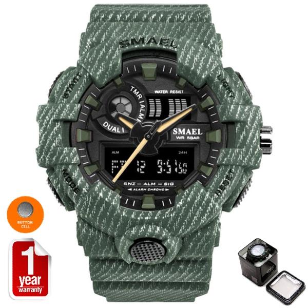 SMAEL นาฬิกาข้อมือผู้ชาย กันน้ำ100% Military Army Sport Digital LED รุ่น SM8001 NEW พร้อมกล่องเหล็ก SMAEL SMAEL นาฬิกาข้อมือผู้ชาย กันน้ำ100% Military Army Sport Digital LED รุ่น SM8001 NEW พร้อมกล่องเหล็ก SMAEL