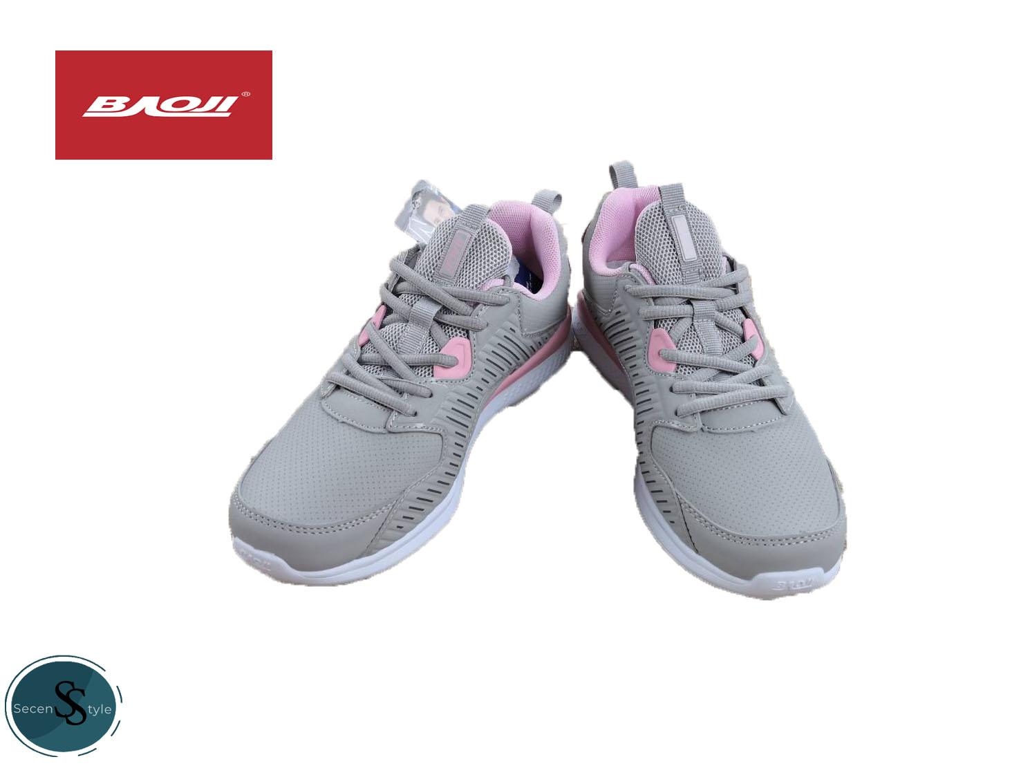 Baoji แท้!!! รุ่น BJW-395 ***สำหรับผู้หญิง*** รองเท้าผ้าใบ ใส่เล่นกีฬาได้ สวมใส่สบาย เบา มี 2 สี (สีขาว, สีเทา/ชมพู) ((BEST Seller))