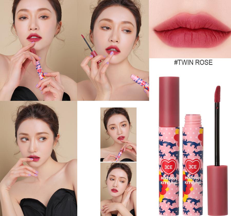 3CE MAISON KITSUNE VELVET LIP TINT #TWIN ROSE
