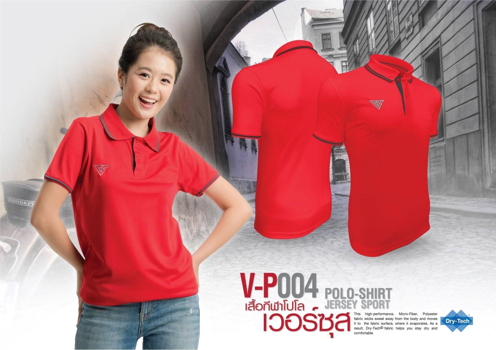 Versus-P004W เสื้อโปโล นุ่มนิ่ม หญิง (ไม่มีกระเป๋า)