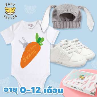 สีชมพู ชุดของขวัญสำหรับเด็ก กระต่าย 0-12 เดือน ชุดหนู เสื้อผ้าเด็กกับหมวก กางเกง รองเท้า ชุดบอดี้สูท เสื้อยืดเด็ก เสื้อผ้าเด็ก ลายคลาสสิก เด็กผู้ชาย-ผู้หญิง คอตตอน 100%