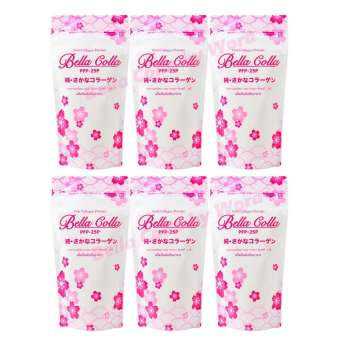 Bella Colla Fish Collagen Powder PFP-25P 100 g. (6 ซอง) เบลล่า คอลล่า คอลลาเจนสกัดจากปลา Bella Colla Fish Collagen Powder PFP-25P 100 g. (6 ซอง) เบลล่า คอลล่า คอลลาเจนสกัดจากปลา