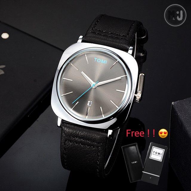 TOMI Watch Simple Fashion นาฬิกา รุ่น T013 Black (100% New)