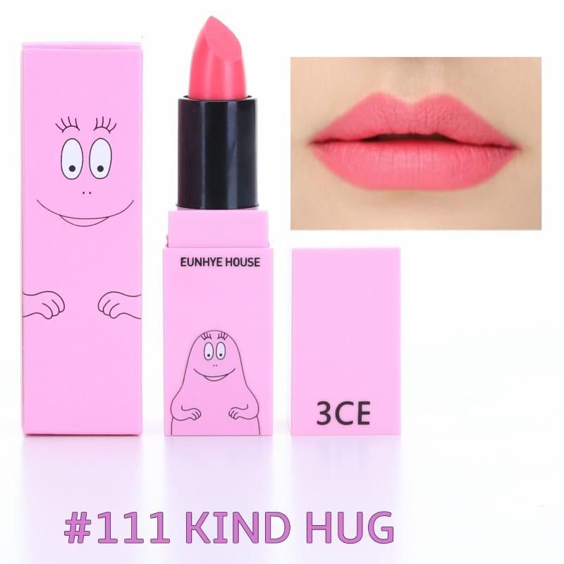 3CE x Barbapapa Lip Color 3CE EUNHYE HOUSE Matte Lipstick - (สี#111KIND HUG)ลิปสติก เนื้อแมท โทนพีช สีสุดคูล