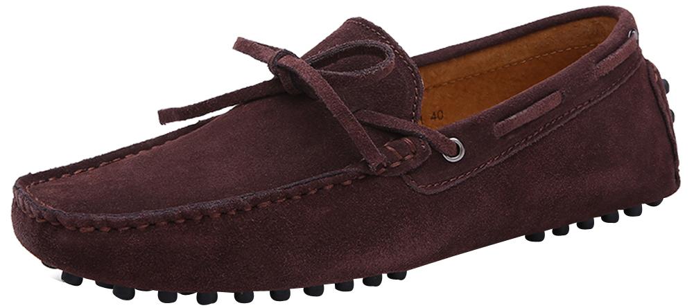 KAILIJIE Men's Casual Suede Leather Outdoor Boat Shoes Driving Moccasins Slip-On Loafers
