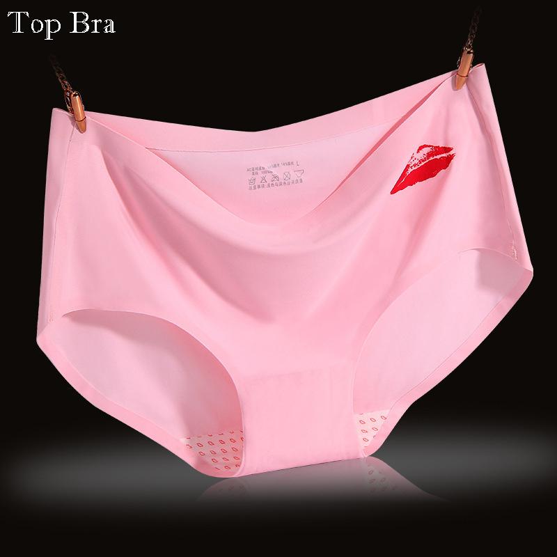 Top Bra กางเกงชั้นในไร้ขอบ ไม่ม้วน ไม่ย้วยสีพื้น ลาย kiss No.T114