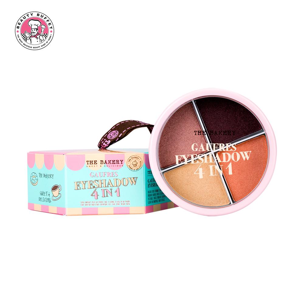 THE BAKERY GAUFRES EYESHADOW เดอะ เบเกอรี่ โกฟเฟรอะ อายแชโดว์ 4 IN 1 (No.02 Grapefruit Honey)