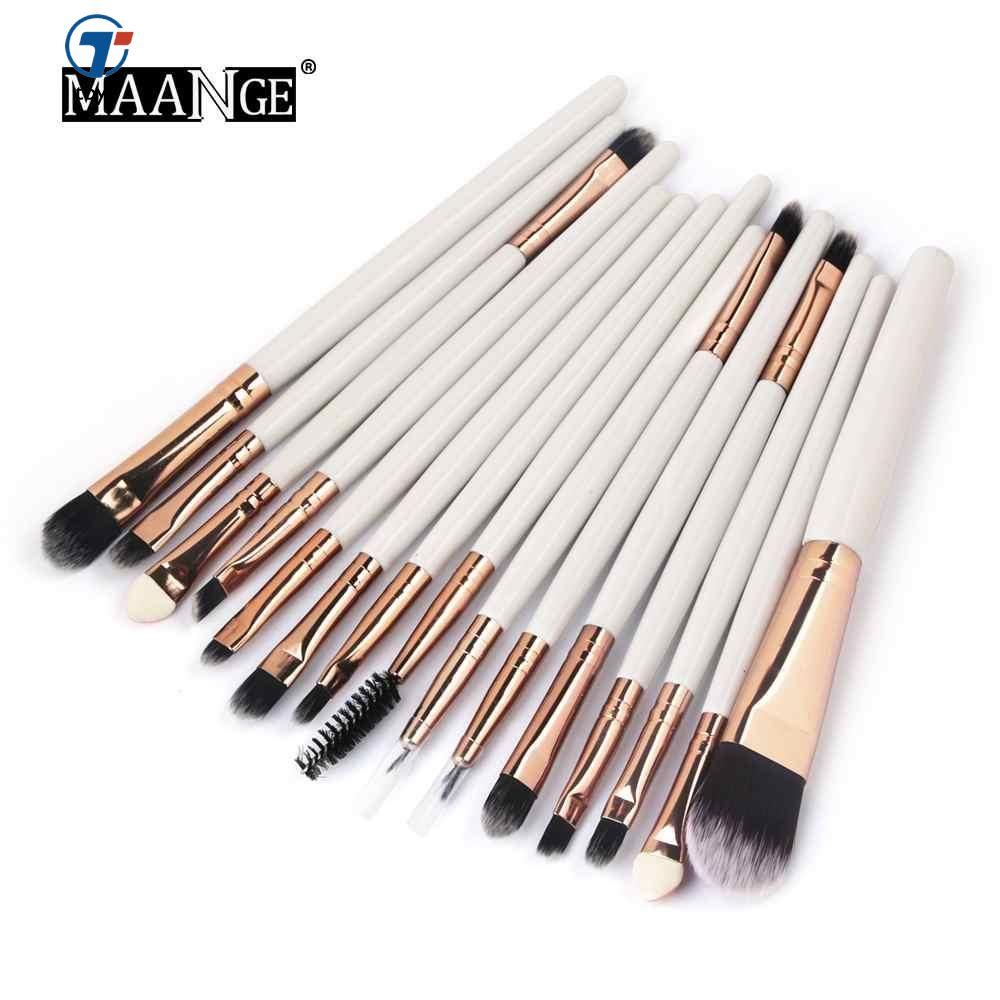 15Pcs Makeup Brushes Set Foundation Contour Powder Eye Shadow Eyeliner Lip Blending Cosmetic Beauty Make Up Brushes Tool