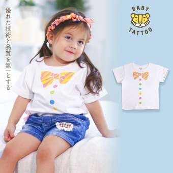 BABY TATTOO เสื้อยืดเด็ก 1-3 ปี เสื้อผ้าเด็กผู้ชาย เสื้อผ้าเด็กผู้หญิง เสื้อผ้าเด็ก ลายคลาสสิก เด็กผู้ชาย-ผู้หญิง คอตตอน 100%