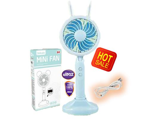 พัดลมพกพาขนาดเล็ก Mini fan รุ่น F1801 ชาร์จสาย USB พร้อมแบตเตอรี่สำรอง