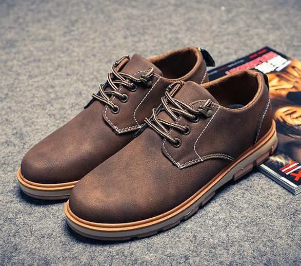 ZASHION รองเท้าผ้าใบ รองเท้าแฟชั่นผู้ชาย ใส่ทำงาน Premium Leather Men Suede Shoes