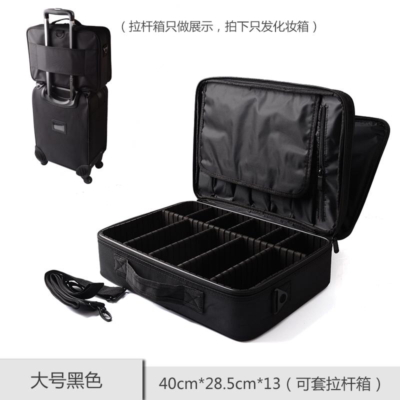 Lexni กระเป๋าเครื่องสำอาง มีหลายชั้น วางบนรถเข็นได้ ไซส์ใหญ่