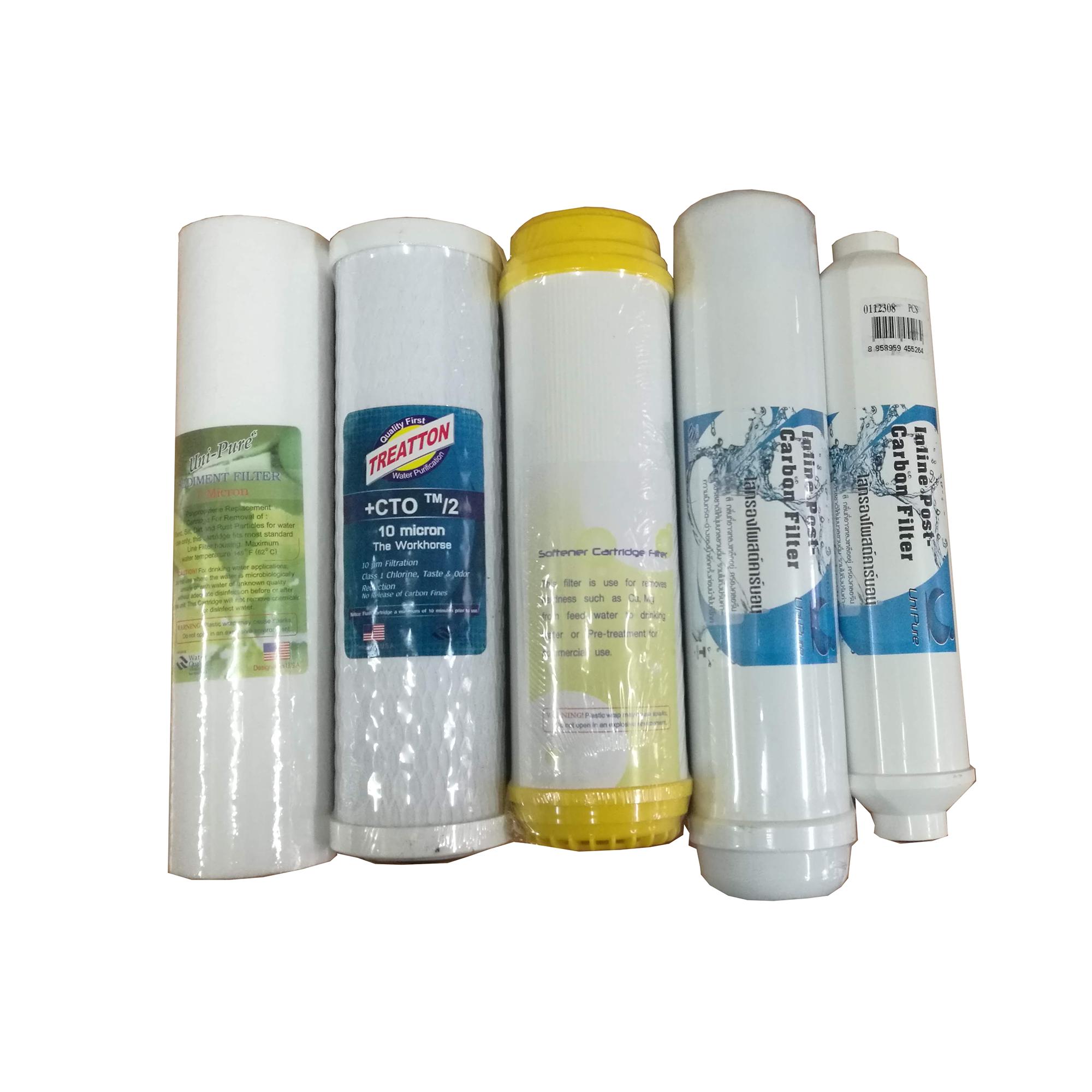 ไส้กรองน้ำ 5 ขั้นตอน Uni Pure (Blue) สามารถใส่เครื่องกรองน้ำ 5 ขั้นตอนทั่วไปได้