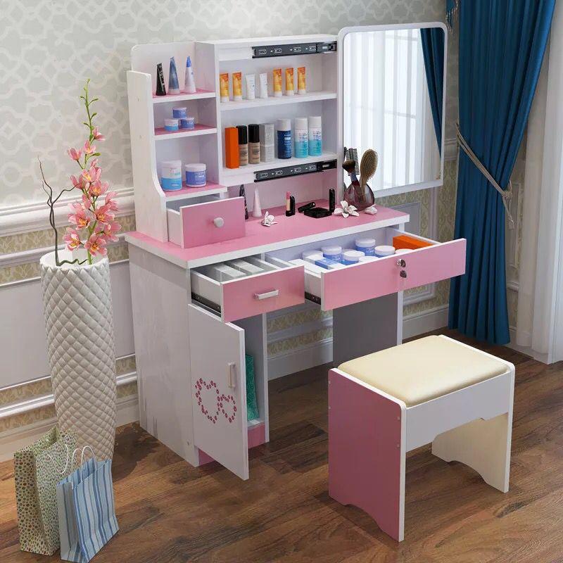 Dressing Makeup Table Stool & Sliding Mirror Drawer 2 Drawer Dresser MDF New Dressing Makeup Table Stool & Sliding Mirror Drawer 2 Drawer Dresser MDF New