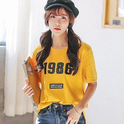 เสื้อยืดสไตล์เกาหลี สกรีน 1986