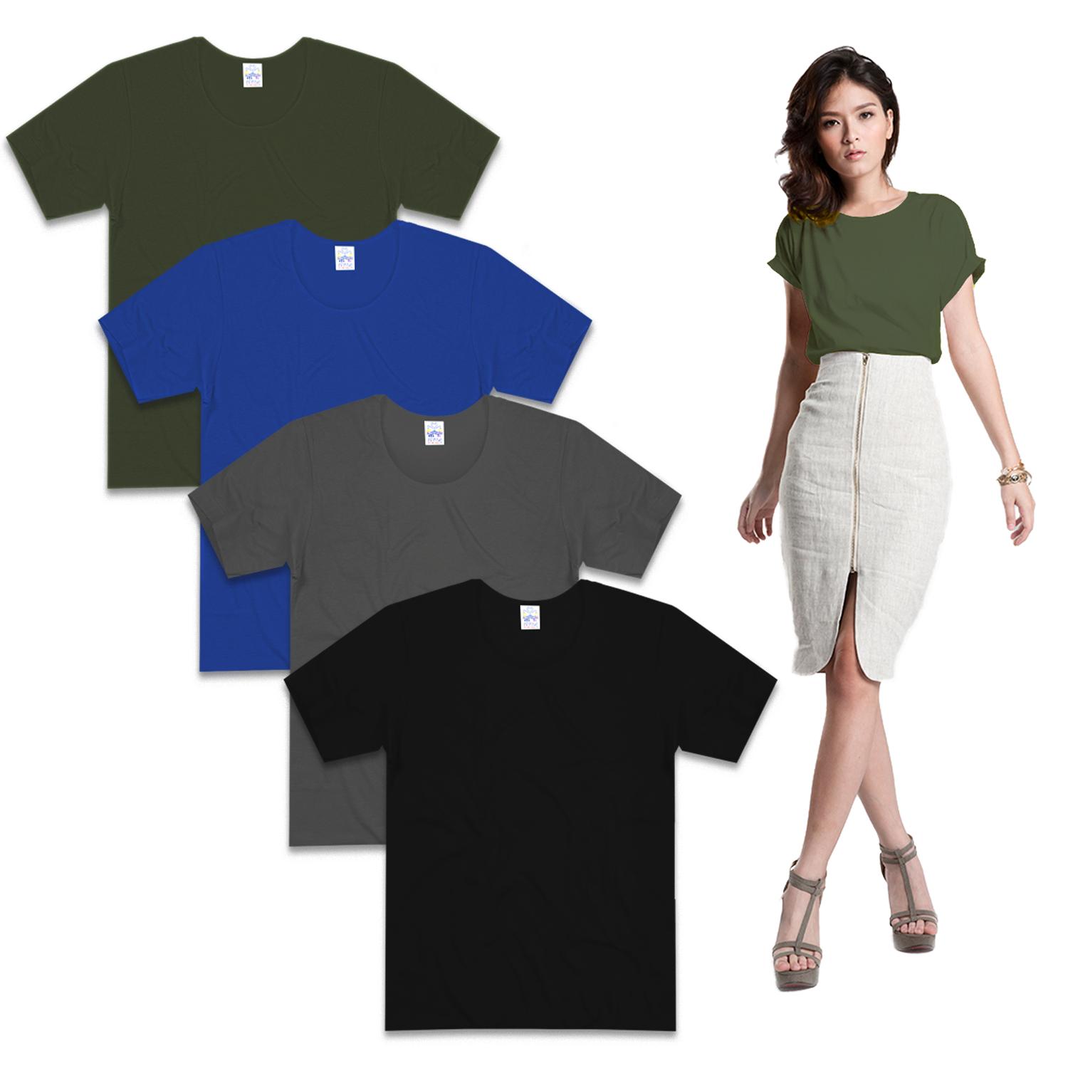 Double Goose เซ็ตเสื้อยืดตราห่านคู่ คอกว้าง รุ่น CLASSIC แพ็ค 4 ตัว (สีเขียวโอลีฟ น้ำเงิน เทาเข้ม ดำ)