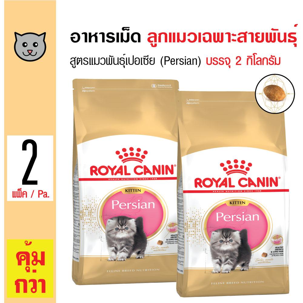 Royal Canin Kitten Persian อาหารลูกแมว สูตรลูกแมวเปอร์เซีย บำรุงขน แมวอายุ 4-12 เดือน (2 กิโลกรัม/ถุง) x 2 ถุง