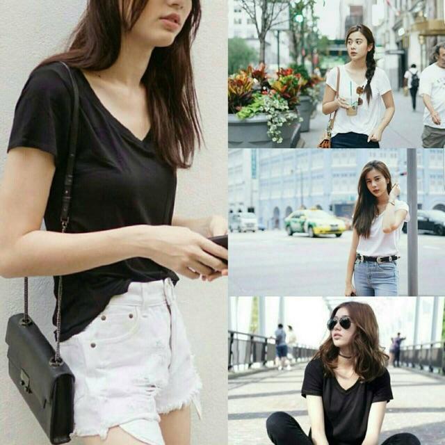 ACS เสื้อคอวีเรย่อน OversizeNew