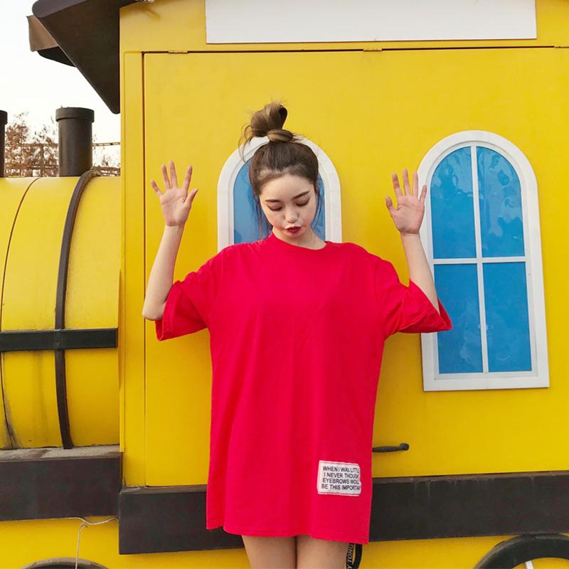 สไตล์เกาหลีออลจังเข้าได้หลายชุด INS เสื้อผ้าแฟชั่น เย็นเสื้อยืดแขนสั้นหญิงน้ำหลวมนักเรียนดิสโก้ฮิปฮอป HIPHOP บนเสื้อผ้า