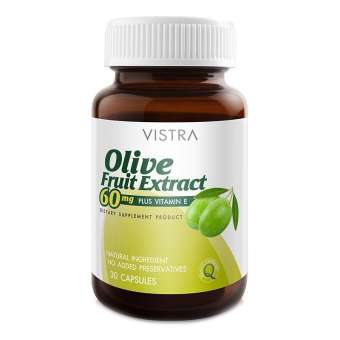 VISTRA Olive Fruit Extract 60 mg. 30 แคปซูล VISTRA Olive Fruit Extract 60 mg. 30 แคปซูล
