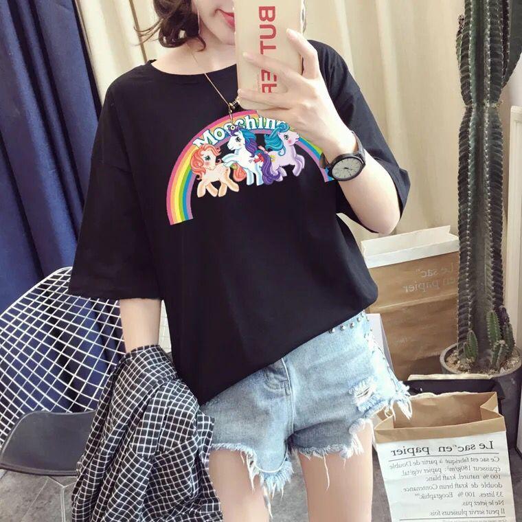2018 เสื้อผ้าแฟชั่น สำหรับฤดูร้อนเสื้อผ้าหญิงหลวมรุ่นยาวปานกลางเสื้อยืดแขนสั้นลำลองเสื้อออลจังเสื้อรองในนักเรียนหญิง 2018 เสื้อผ้าแฟชั่น สำหรับฤดูร้อนเสื้อผ้าหญิงหลวมรุ่นยาวปานกลางเสื้อยืดแขนสั้นลำลองเสื้อออลจังเสื้อรองในนักเรียนหญิง